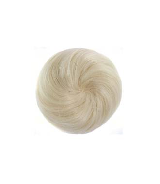 Postiche cheveux chignon messy - Platine