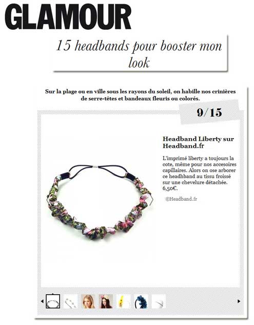 Headband.fr dans la sélection shopping de Glamour